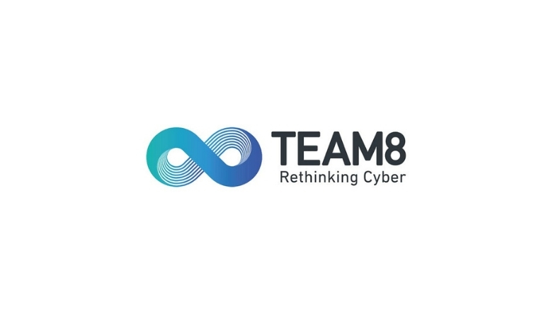 Team8 logo displayed on a white background at a cybersecurity investment announcement