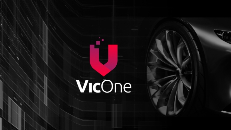 VicOne logo displayed beside modern vehicle wheel